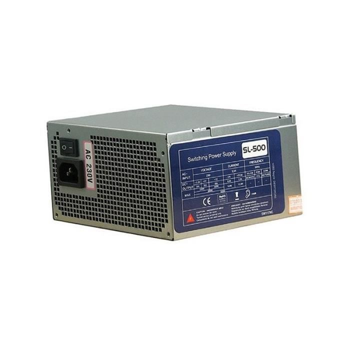 Alimentation PC Inter-Tech SL-500 SW117XC 500W ATX Power Supply SATA Molex  - Cdiscount Informatique