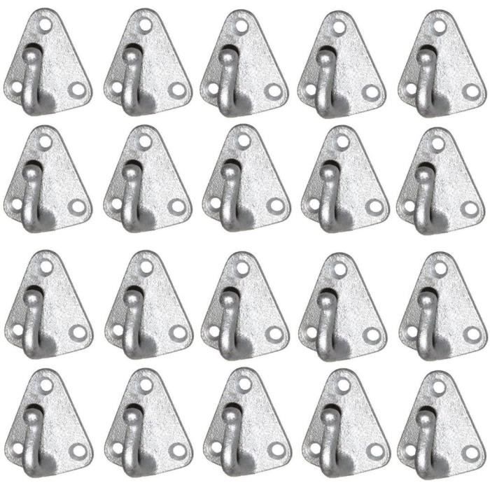 20Pcs Crochet Bache Remorque, Attache Bache Remorque, Fixation Bache Remorque avec Autocollant Double Face pour Remorque et Bâches - Auto