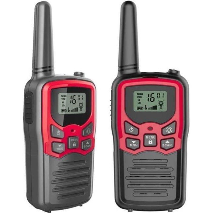 Talkie-walkie Longue Portée HUNICOM H-628 - Portée Jusqu'à 8 Km, 22 Canaux, VOX Mains Libres, Lampe Torche - Pour Camping, Randonnée, Aventures - 4