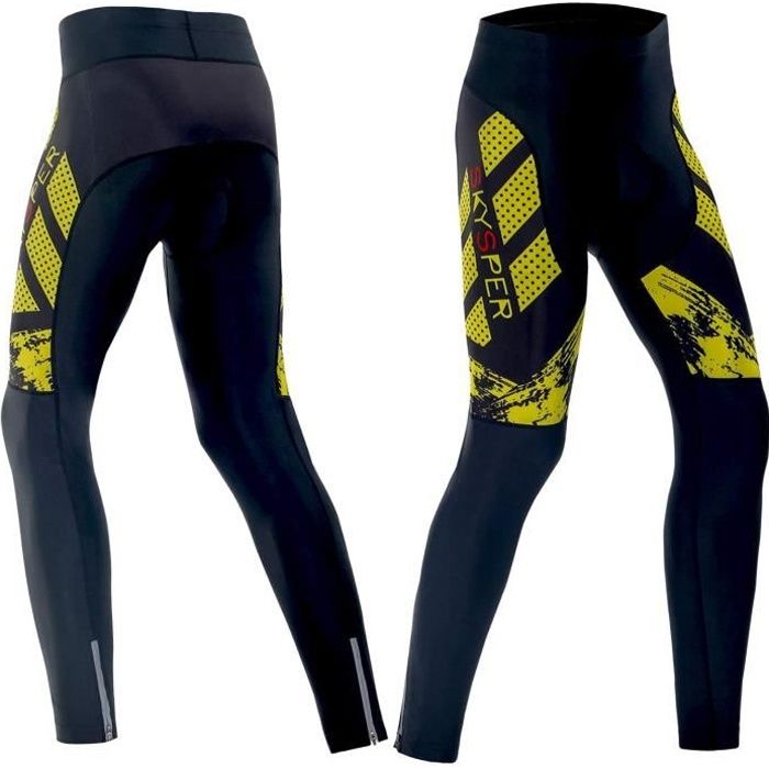 Pantalon Cycliste Homme avec 3D Coussin de Siege en Silicone Collants de Velo Respirant Sechage Rapide CoupeVent Legging Pantalon Cdiscount Sport