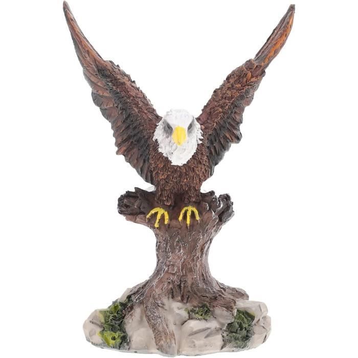 Décoration De Jardin Yusat – Aigle à Tête Blanche équilibriste – Sculpture En Fer Avec Ailes Mobiles – Résistant Intempéries