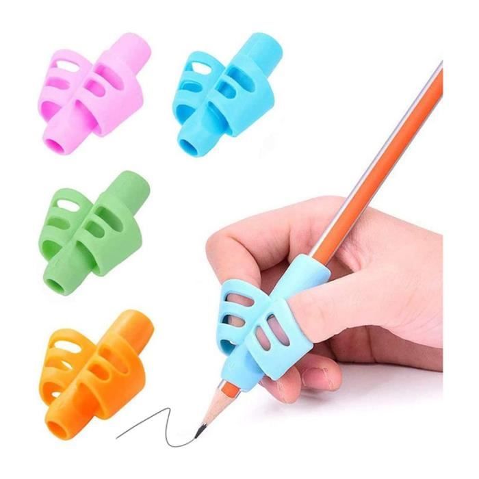 Guide Doigt Écriture Ergonomique - Lot De 4 Gripps Crayon - Enfant Et Adulte - Multicolore