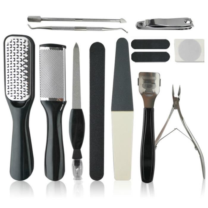 Kit De Pédicure Professionnels, Lime Pour Pieds Râpe À Pieds Outils De Pédicure En Acier 