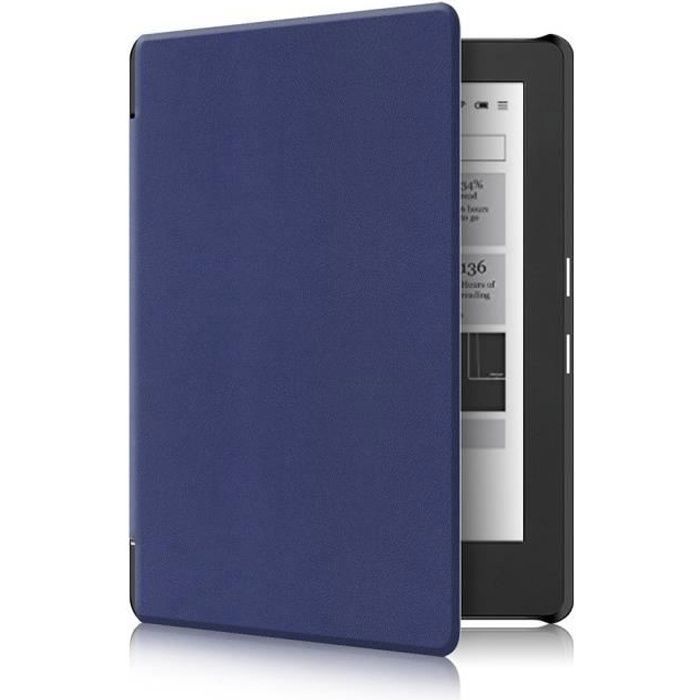 Kobo Aura H2O Edition 2 Etui - Folio Étui Housse Coque Ultra Mince et Léger à Rabat Fonction Réveil - Sommeil Automatique pour Ko