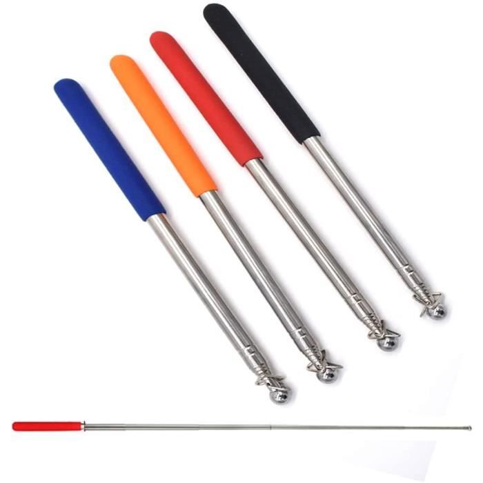 Baguette Télescopique 2 Pièces 100cm Enseignants Pointeurs Télescopique Enseignement Bâton de Pointeur Rétractable Extendalbe Portable Pointeur du Présentateur pour Classe Présentations 