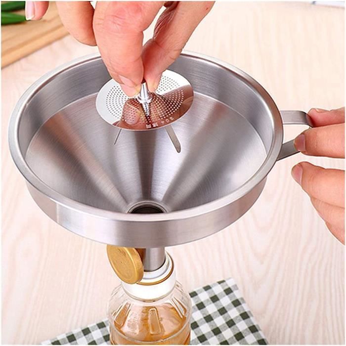 Filtre à crépine compatible avec entonnoir de cuisine de 5 pouces pour  filtrer le jus, le lait, le café, le vin 13cm200 / 13cm400 Mesh