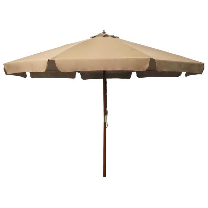 Parasol VIDAXL 47215 Mât en Bois 330x240 cm Anti UV Pliable