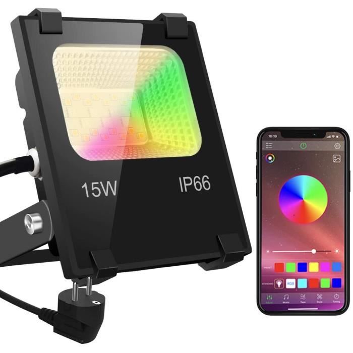 Rgb Projecteur Led Exterieur 50W Contrôlé Par Télécommande,Intelligente