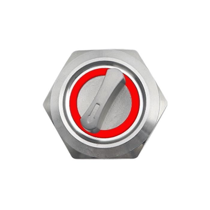 BOUTON POUSSOIR 16MM à verrouillage 12-24V métal LED - Interrupteur latching EUR 6,69 - FR