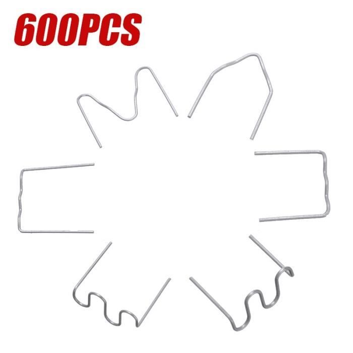 1000 Agrafes Plates En Acier Inoxydable 0,8 Mm - Pour Réparer Pare-chocs Voiture, Plastique - Recharge Agrafeuse Soudeuse