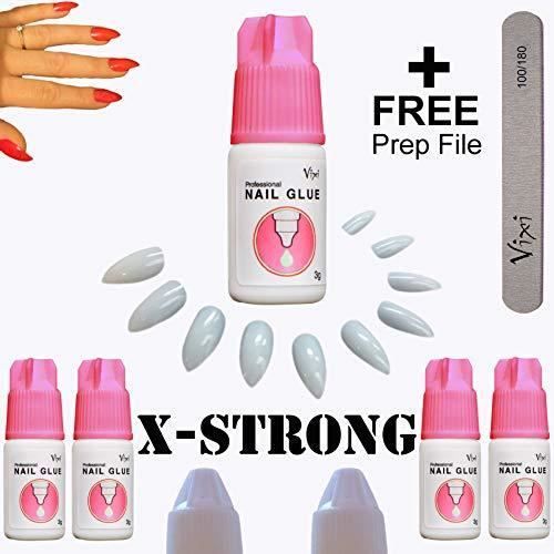 Vixi 2 X 3g Colle Pour Faux Ongles Qualité Professionnelle Extra Forte Séchag