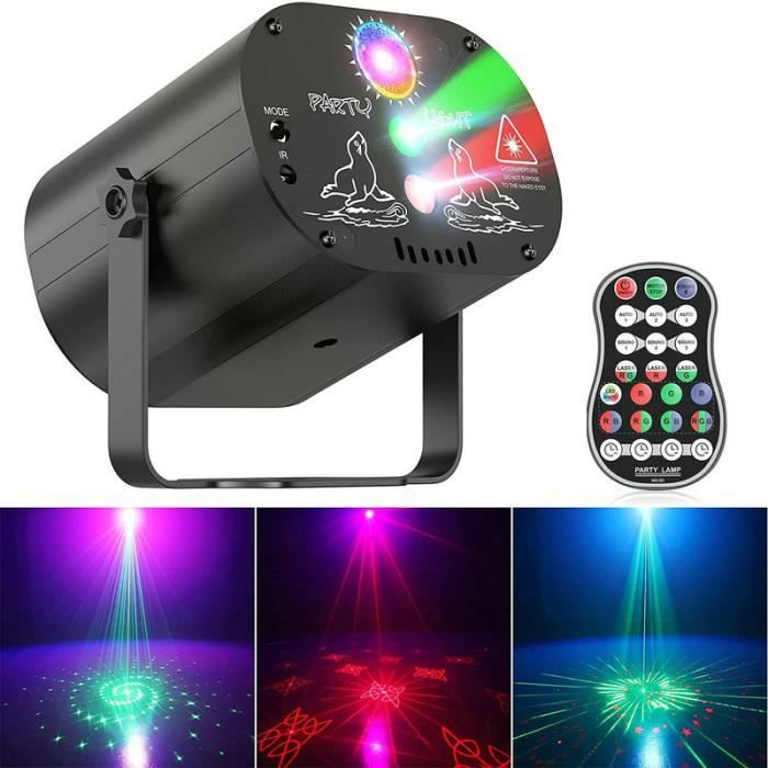 2holes 120patterns Rechargeable par USB Lumiere Dj Jeux De Lumières