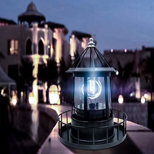 Lampe Solaire Jardin Phare Rotatif LED VICASKY - D√©co Ext√©rieure √©tanche Et Design