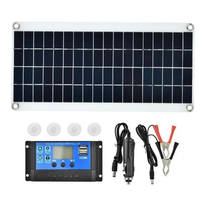 Panneau Solaire Portable 12V 22W Avec USB - Pliable Et Monocristallin