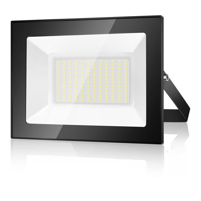 100W Projecteur LED Exterieur 10000LM 6500K Spot LED Extérieur IP66 Blanc Froid Pour Patio Garage Jardin Terrasse Usine