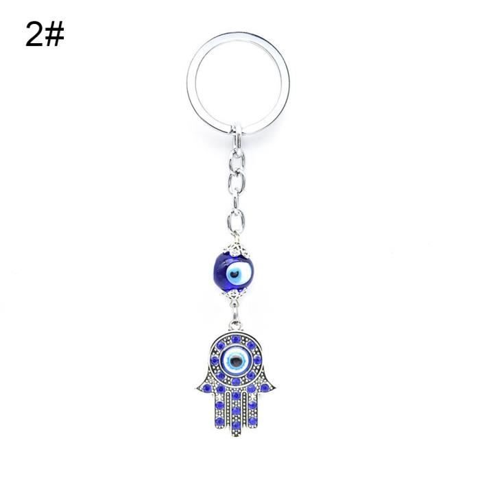 Hommes Femmes Metal Mauvais Oeil Owl Main De Fatima Pendentif Porte Cles De Voiture Porte Cles Cadeau 2 Cdiscount Bagagerie Maroquinerie