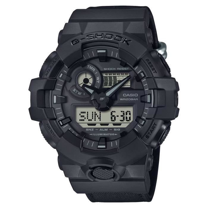 Montre Casio - Hommes - GA-700BCE-1AER - Etanche 20 Atm - Bracelet Tissu Noir