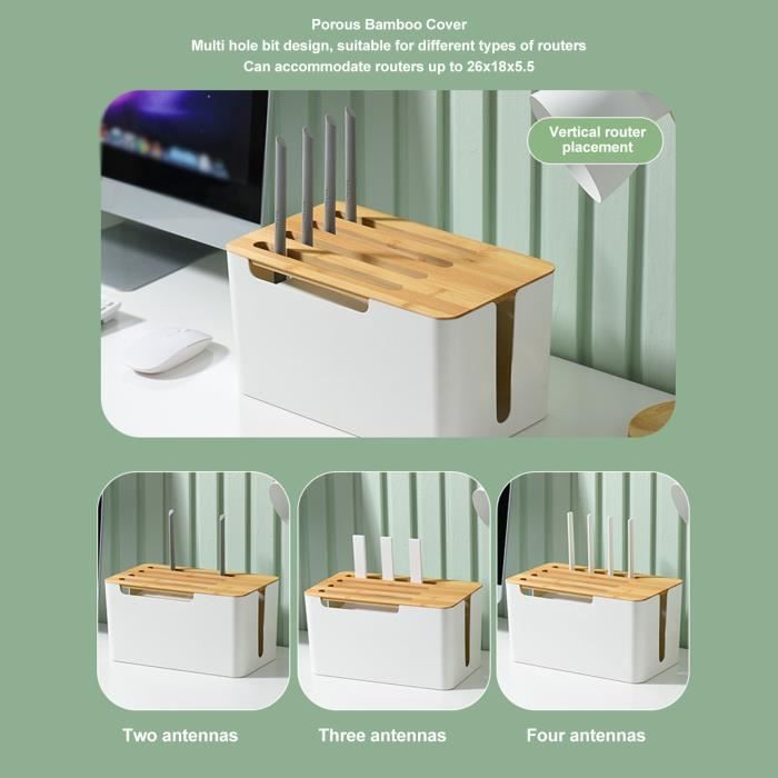 Bote de rangement de routeur - CIKONIELF - Grand espace - Multi-trous ...