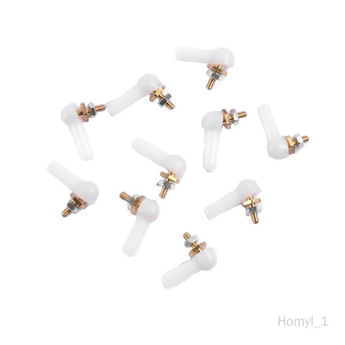 Lot De 10 Embouts De Rotule M2 – 19 Mm – Pour Hélicoptère RC, Avion, Robot – Sans Vis Ni écrou