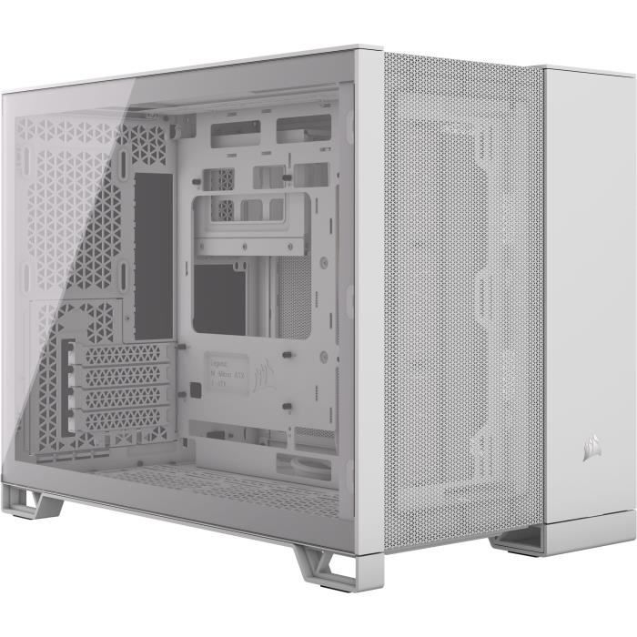 Boîtier PC – CORSAIR – 2500D AIRFLOW Micro ATX Dual Chamber – Blanc