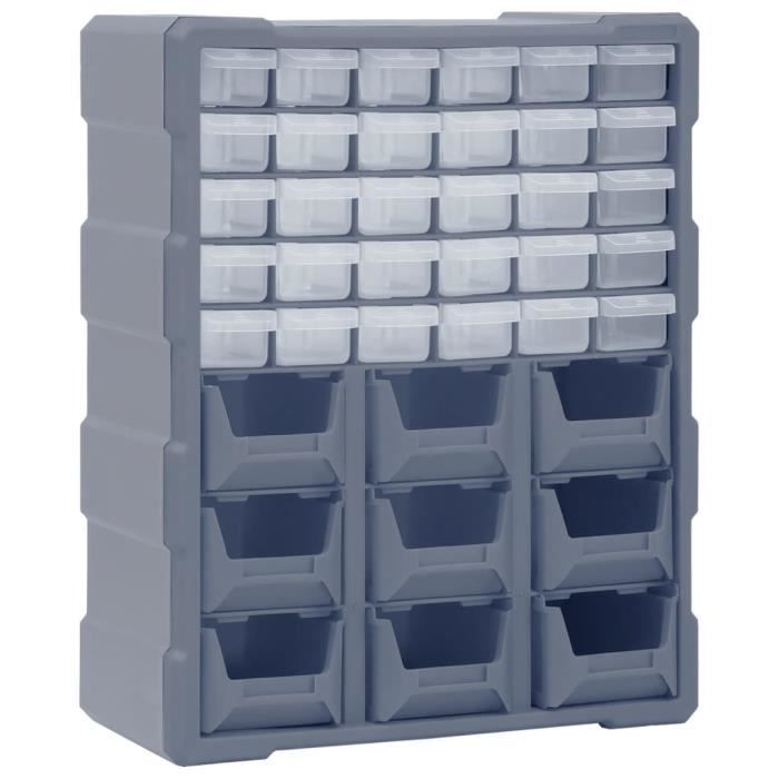 Armoire à Pharmacie Portable 3 Niveaux Avec Couvercle Transparent - Organisateur Pour Médicaments, Outils Ou Matériel De Bricolage - Avec Serrure De Sécurité - 2