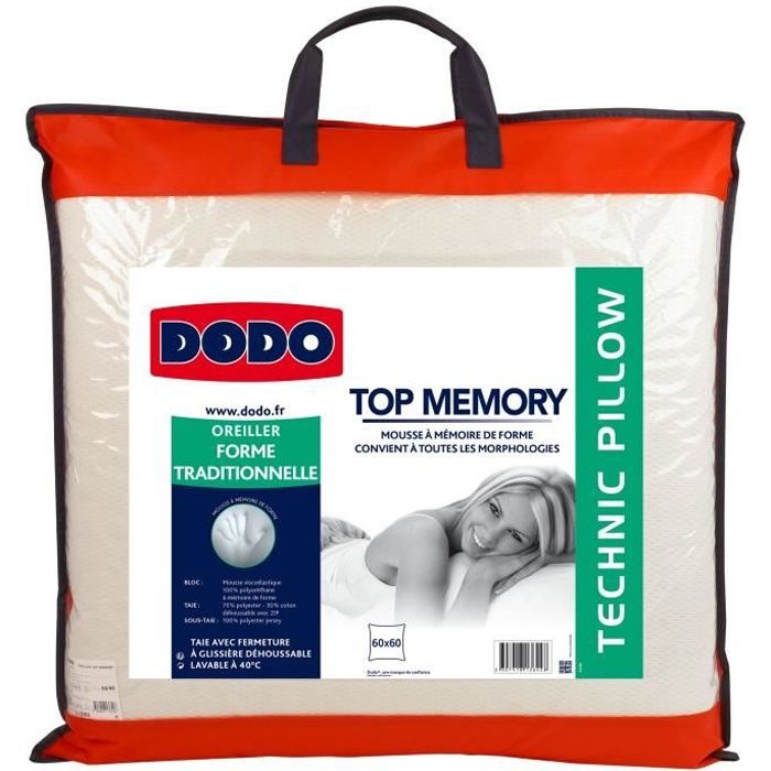 DODO Oreiller TOP MEMORY 60x60cm - Achat / Vente oreiller - Cdiscount