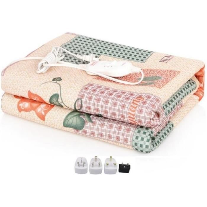 ZonLi Couverture chauffante électrique 182,9 x 213,4 cm pour lit double