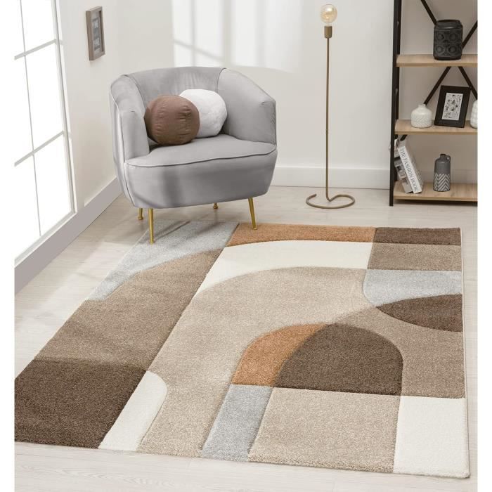 Tapis HUARTE à Poils Courts - Gris, Doux, Lavable En Machine, 100 Cm, Neuf