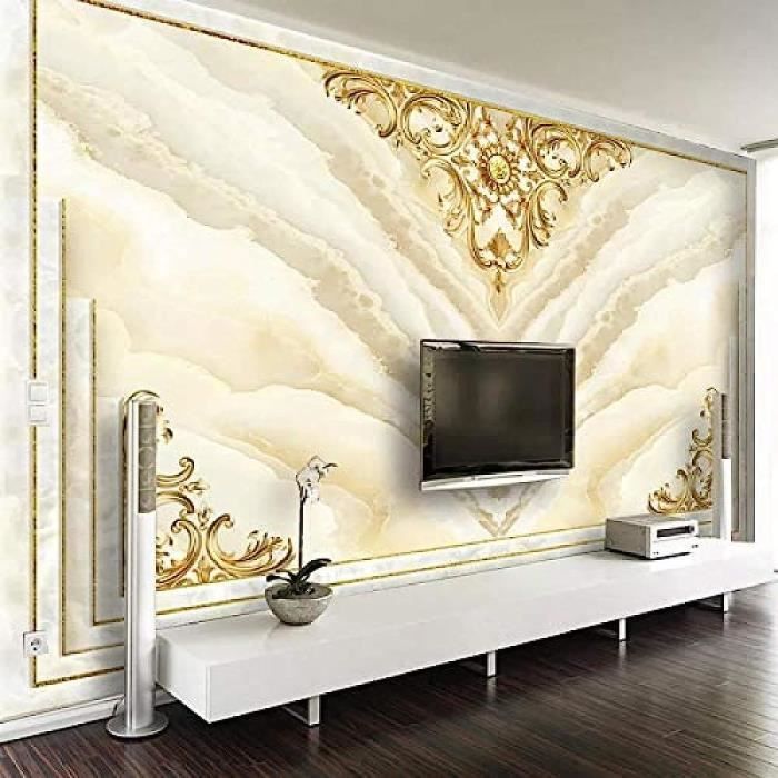 Papier peint 3D marbre motif décor à la maison salon Tv canapé 3D mura Papier Peint 3D salon TV Chambre Mural -250x175cm Lx H