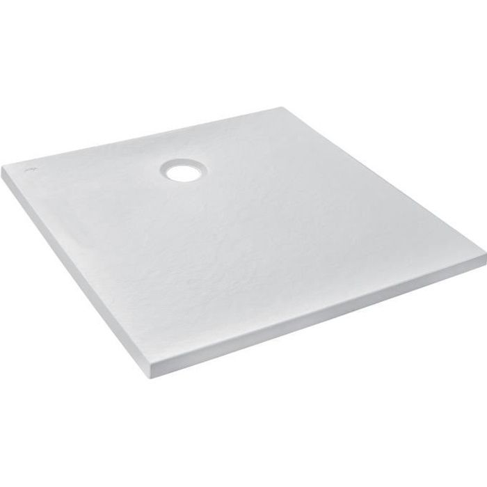 Receveur de douche extra-plat Jacob Delafon IPSO 90x90x3 cm - Blanc Mat Texture Pierre