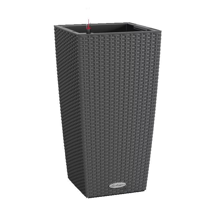 Pot de fleur - LEC - Cubico Cottage 40 - Hauteur 75cm - Gris - Kit complet avec réserve d'eau