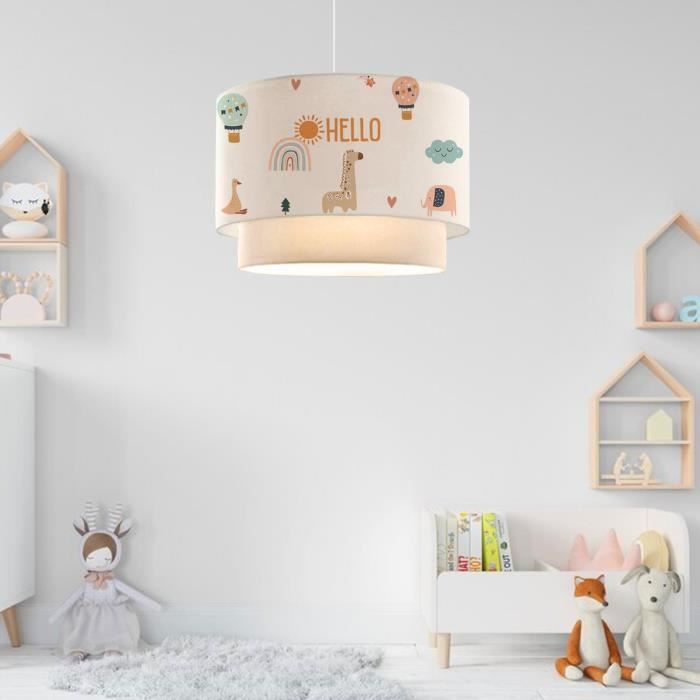 Suspension Lurgan pour enfant E27 70 cm motif de girafe