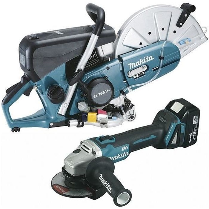 Pack 2 machines : Découpeuse thermique EK7651H + Meuleuse 125mm DGA504 MAKITA DK0040M