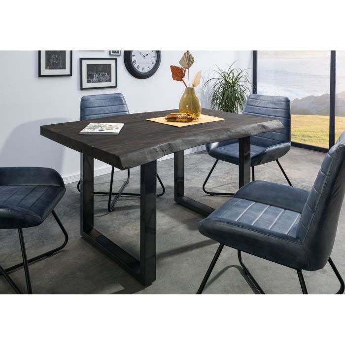 Table à Manger Duda En Bois De Manguier Massif - Rectangulaire 160-240cm, Jusqu'à 6 Places, Neuve