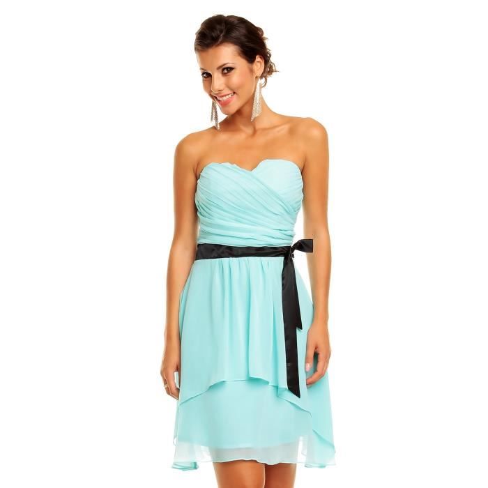 robe bustier bleu ciel