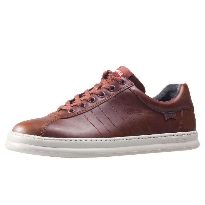 Baskets Homme - CAMPER - Runner - Marron - Cuir - Lacets - Plat