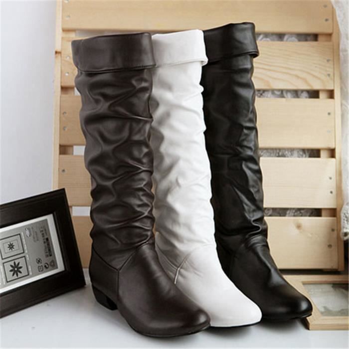 bottes blanches pas cher