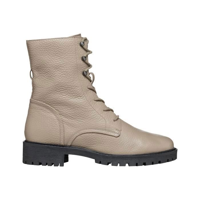 Bottines Femme Geox HoAra Couleur Beige Fermeture