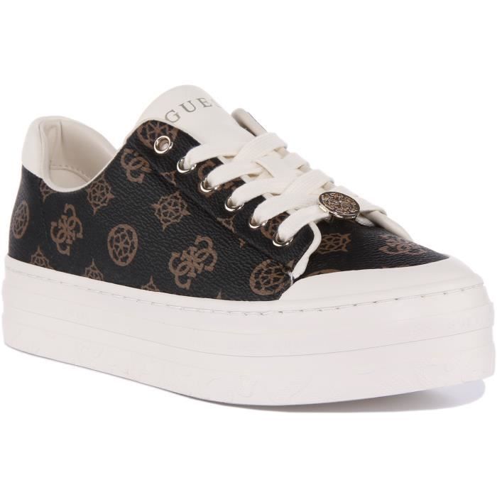 Guess Lullu Baskets lacets en synth tique plateforme imprim e