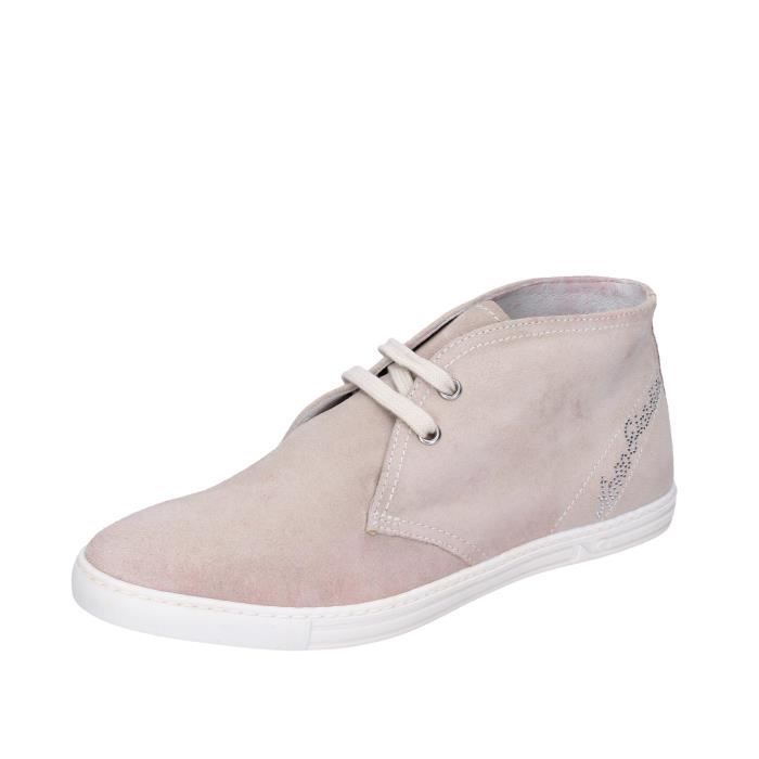 bottines nero giardini beige