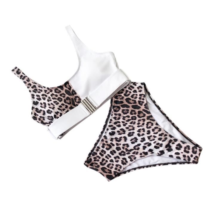 Bikini Rose Et Léopard - Taille S, Neuf Sans étiquettes, Motif Tendance