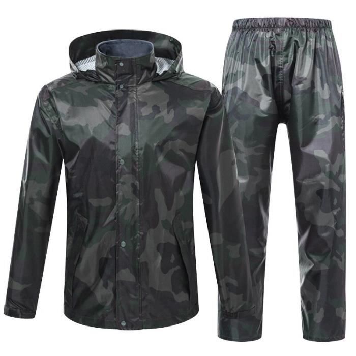 Costume De Pluie Bass Pro Shops Pour Homme – Veste à Capuche Et Pantalon – Vert – Taille Grande