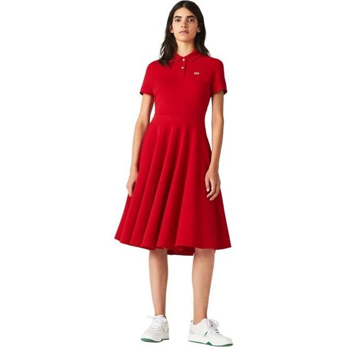 robe rouge lacoste