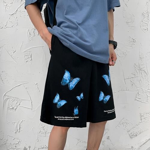 Pantalon Homme En Lin Léger - Imprimé Tête De Mort, Cordon De Serrage, Coupe Ample - Printemps/été, Plage, Décontracté - 2
