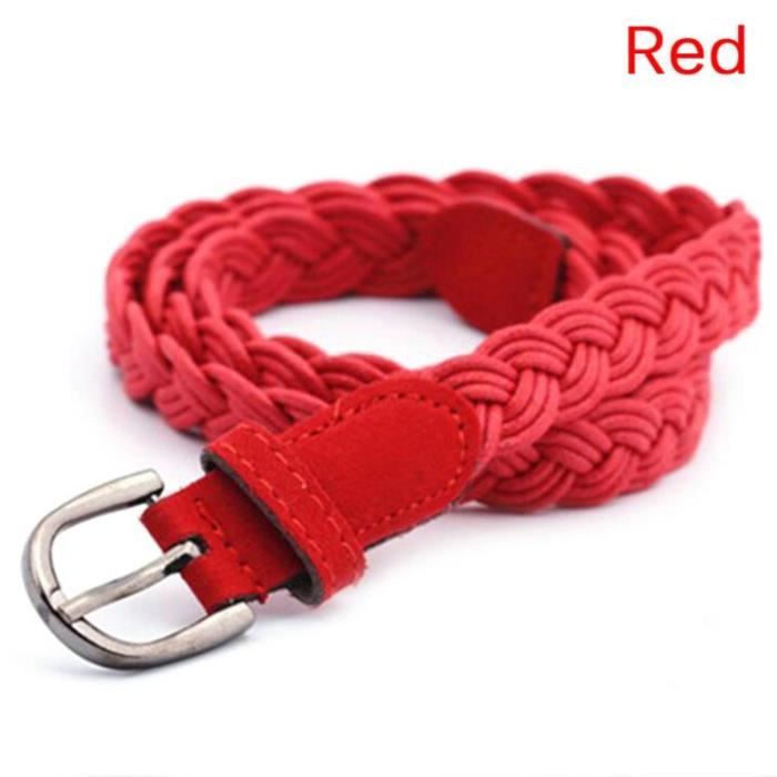 Tricoté Dames Ceinture Cuir Tressé Ceinture Dames Boucle Ronde Cein Tressee Femmes Casual Dames Jeans Ceinture Reglable Amz