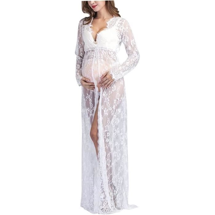 robe de maternité,robe longue de maternité en dentelle,robe de photographie de maternité,Parfait pour séances de grossesse,fêtes