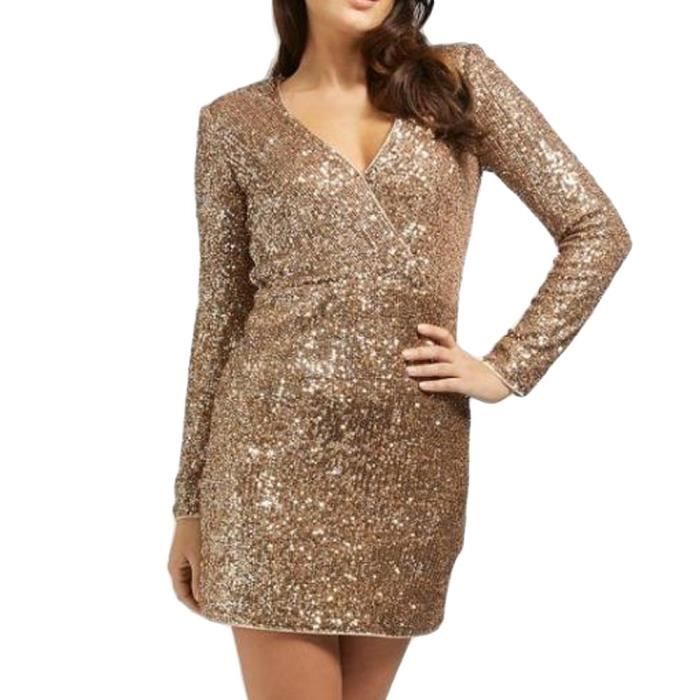 Robe sequins Dor Femme Guess Dor Cdiscount Pr t Porter
