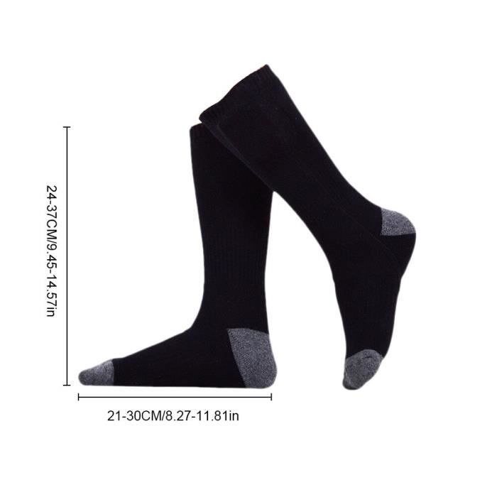 Chaussettes Chauffantes Rechargeables Ninonly - 4 Niveaux (40°C à 70°C), Batterie 5000 MAh - Unisexe, Lavables
