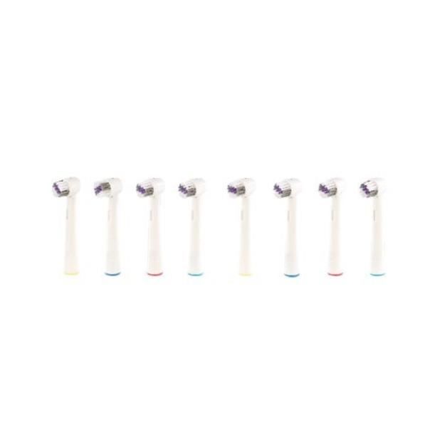 Têtes de brossage Oral B Lot de 8 Poils souples Tête ronde à oscillation Identification par couleur