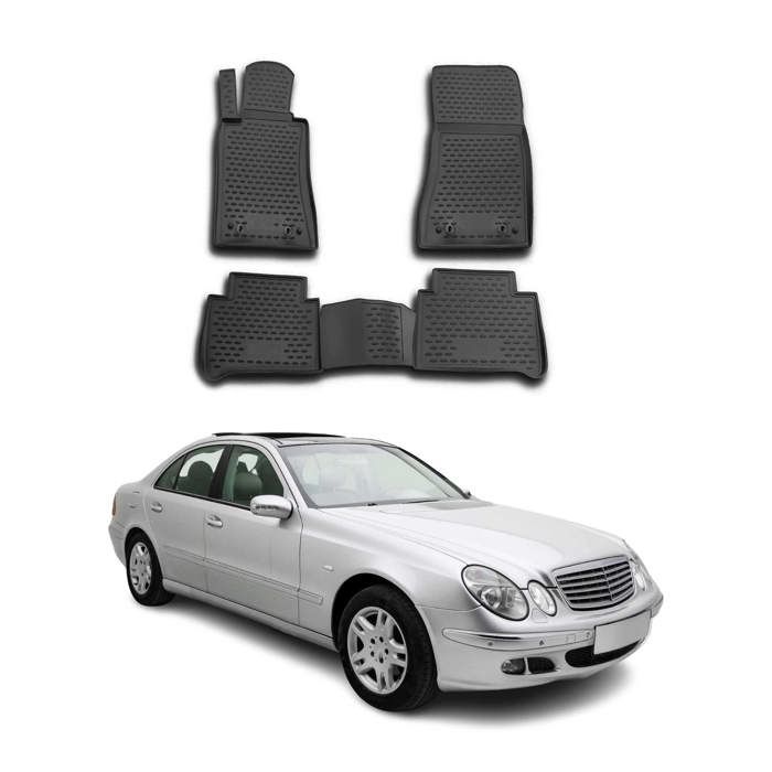 Tappetini Auto OMAC In TPE Per Mercedes CLK II C209 2002-2009 – 3D, Antiscivolo, Bordo Alto, Nero, Misura Laser - 4